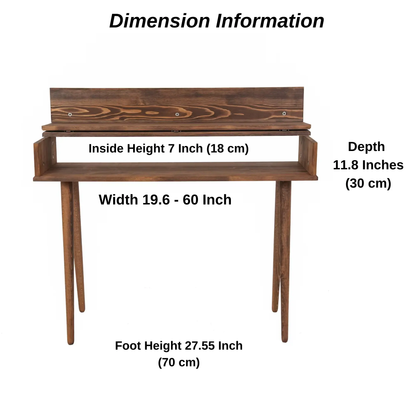 Mid-Century Modern Solid Wood Piano & Keyboard Stand – Handmade Studio Furniture